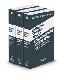 Civil Procedure Before Trial, 2026 Edition (The Rutter Group California Practice Guide)
