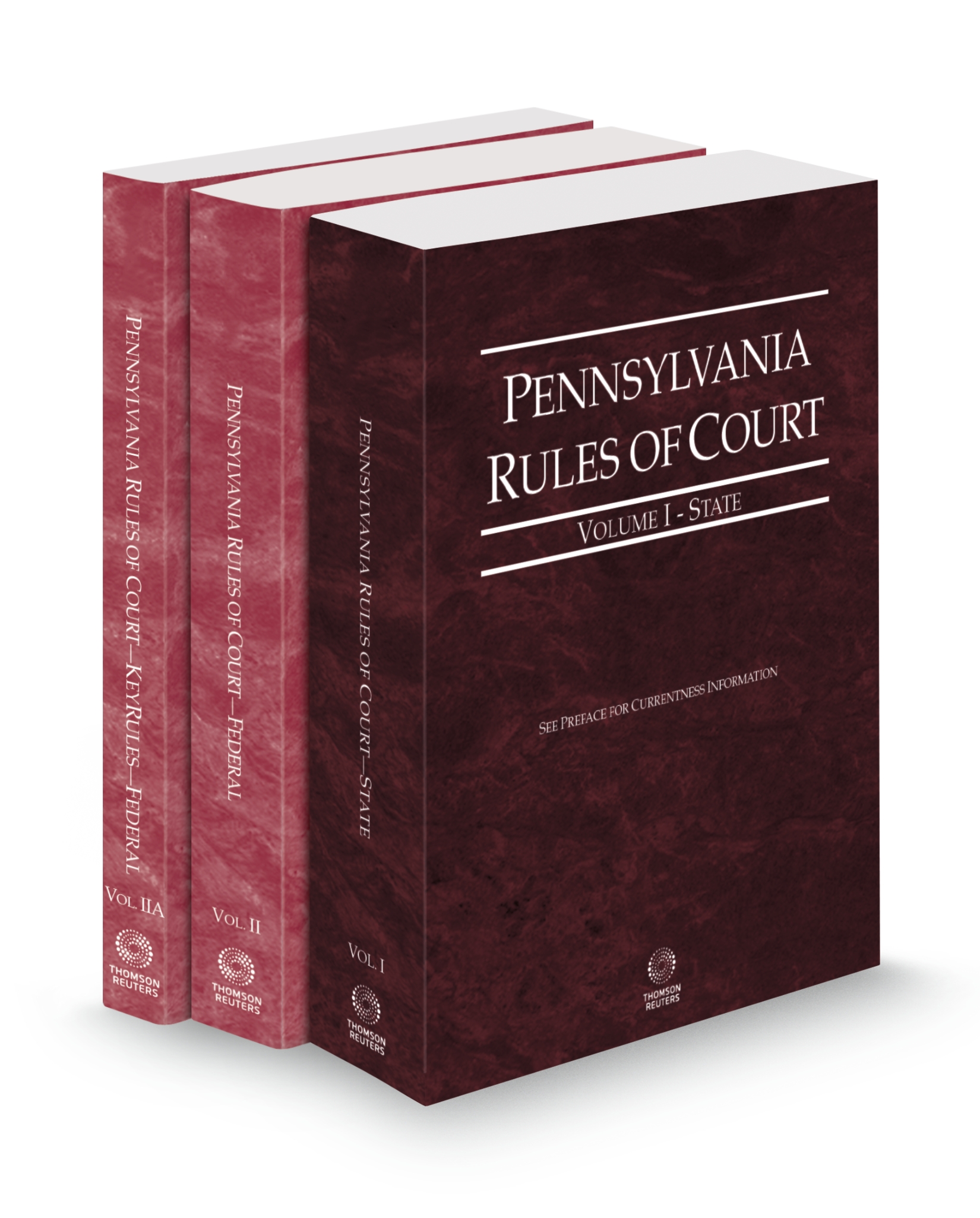 Cover of PA COURT RULES STATE/FEDERAL AND FEDERAL KEYRULES V. I-IIA FULL SET