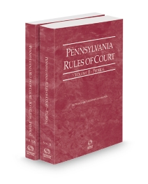 Pennsylvania Court Rules Federal and Federal KeyRules V. II-IIa