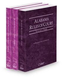 Alabama Rules of Court State Federal and Federal KeyRules V.I-V.IIa