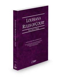 Louisiana Court Rules State V.I, 2025 ed.