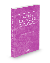Louisiana Court Rules Federal V.II, 2025 ed.