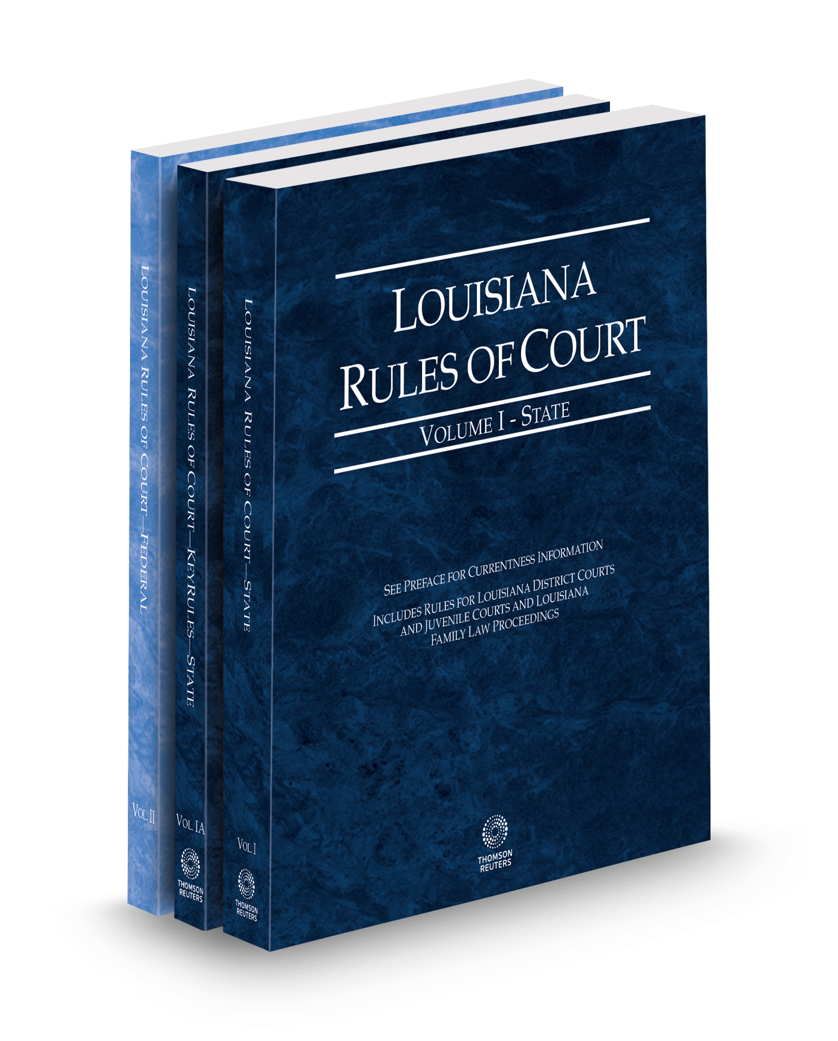 Cover of LA COURT RULES STATE AND STATE KEYRULES AND FEDERAL V.I-II FULL SET