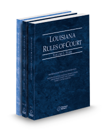 Louisiana Court Rules State and State KeyRules and Federal V.I-II