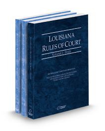 Louisiana Court Rules State Federal and Federal KeyRules V.I-IIa