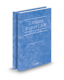 Louisiana Court Rules Federal and Federal KeyRules V.II-IIa