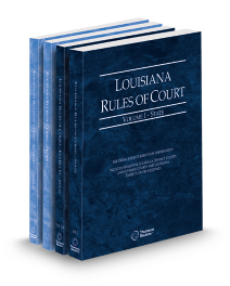 Louisiana Court Rules State and Stateles and Federal and Federal KeyRules V.I-IIa