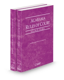 Alabama Rules of Court Federal and Federal KeyRules V.II-V.IIa