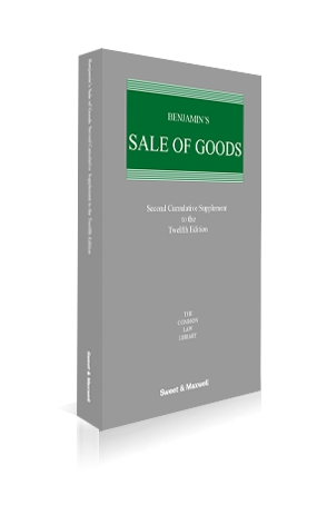 Cover of Benjamin's Sale of Goods, 12th Edition, 2nd supplement, Common Law Library