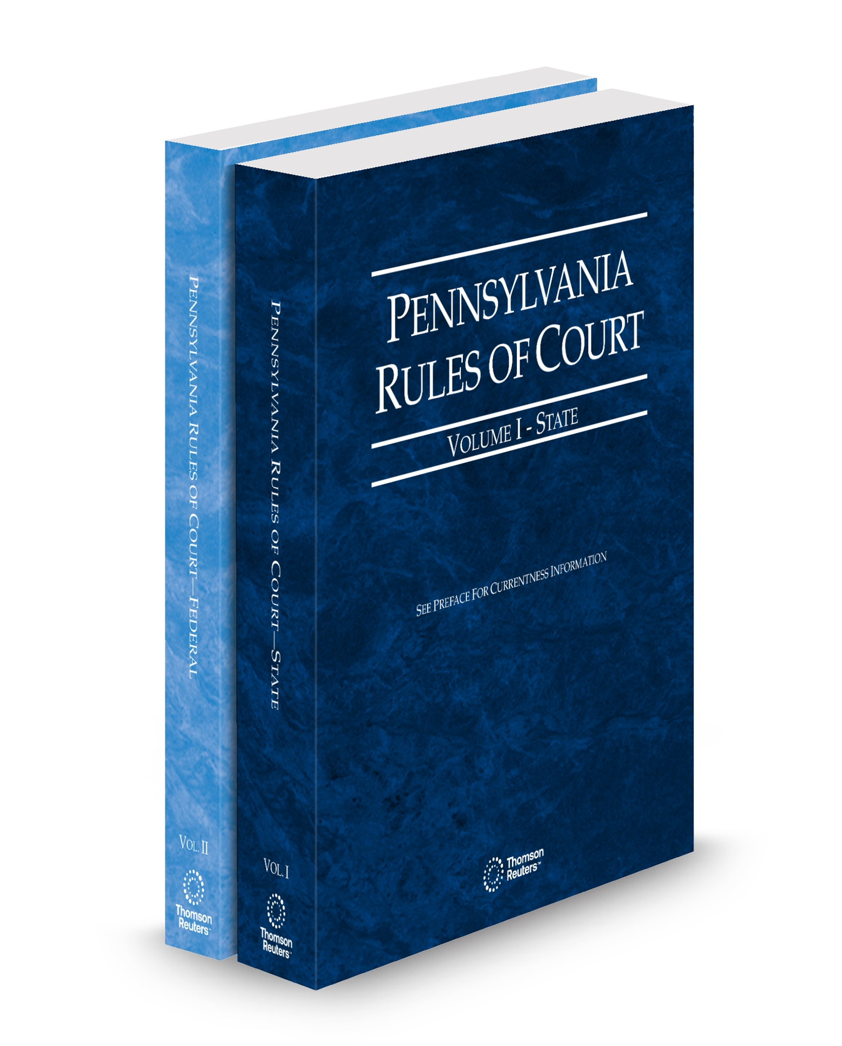 Cover of Pennsylvania Rules of Court State and Federal, Volume I and II, Pennsylvania Court Rules, Set