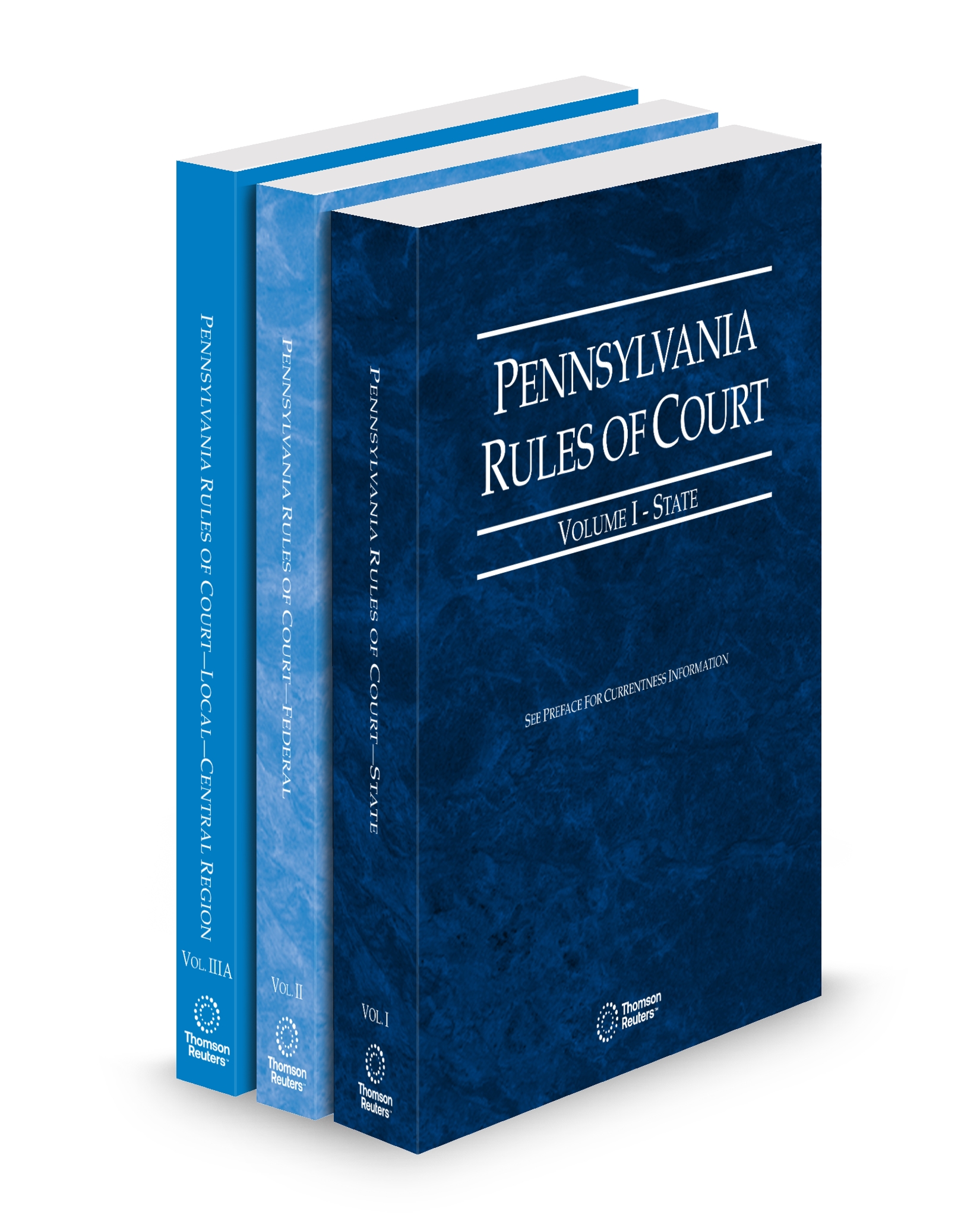 Cover of PA COURT RULES STATE/FEDERAL/CENTRAL LOCAL V.I, V.II, AND V.IIIA FULL SET
