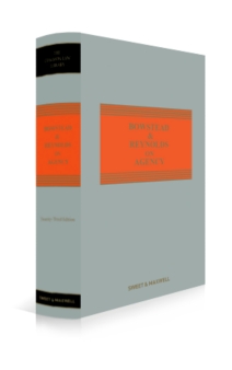 Bowstead and Reynolds on Agency, 23rd Edition, Mainwork and supplement