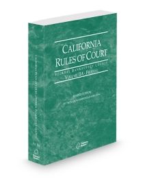 California Court Rules Federal Bankruptcy Court V.IIa, 2026 ed.