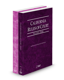 California Court Rules State and Federal District Court V.I To V.IIa, 2026 ed.