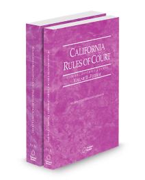 California Court Rules Federal District Court and Federal Bankruptcy Court V.II and V.Iia, 2026 ed.