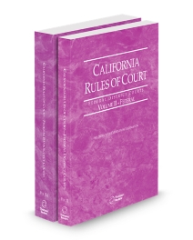California Court Rules Federal District Court and Federal Bankruptcy Court V.II and V.Iia, 2026 ed.