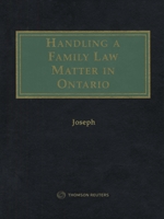 Cover of Handling a Family Law Matter in Ontario, Binder/looseleaf and eLooseleaf