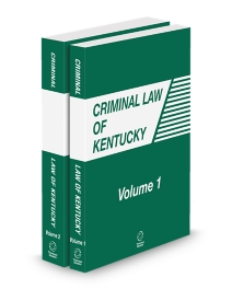 Criminal Law of Kentucky, 2026 ed.