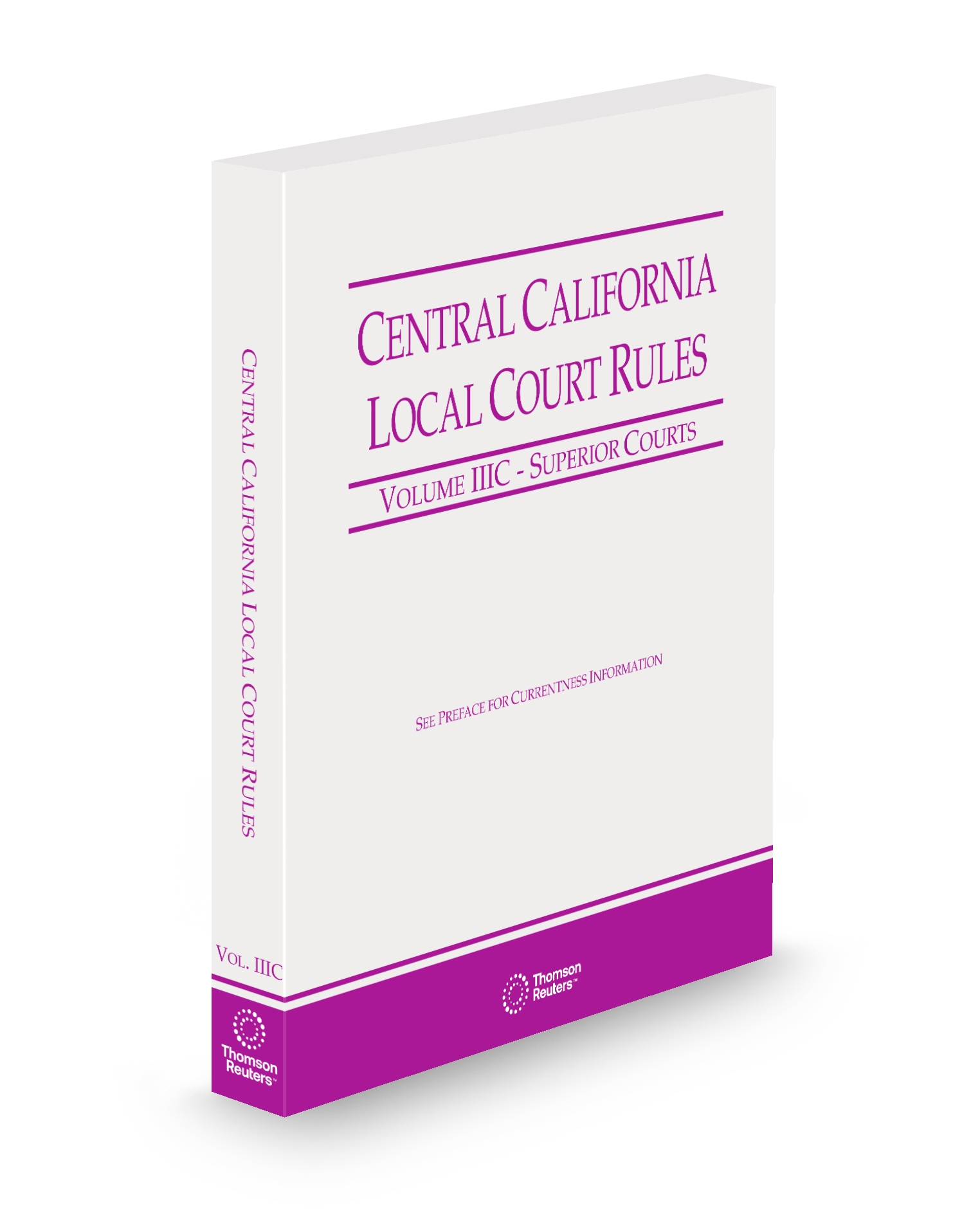 Cover of CA CENTRAL LOCAL COURT RULES V.IIIC SUB