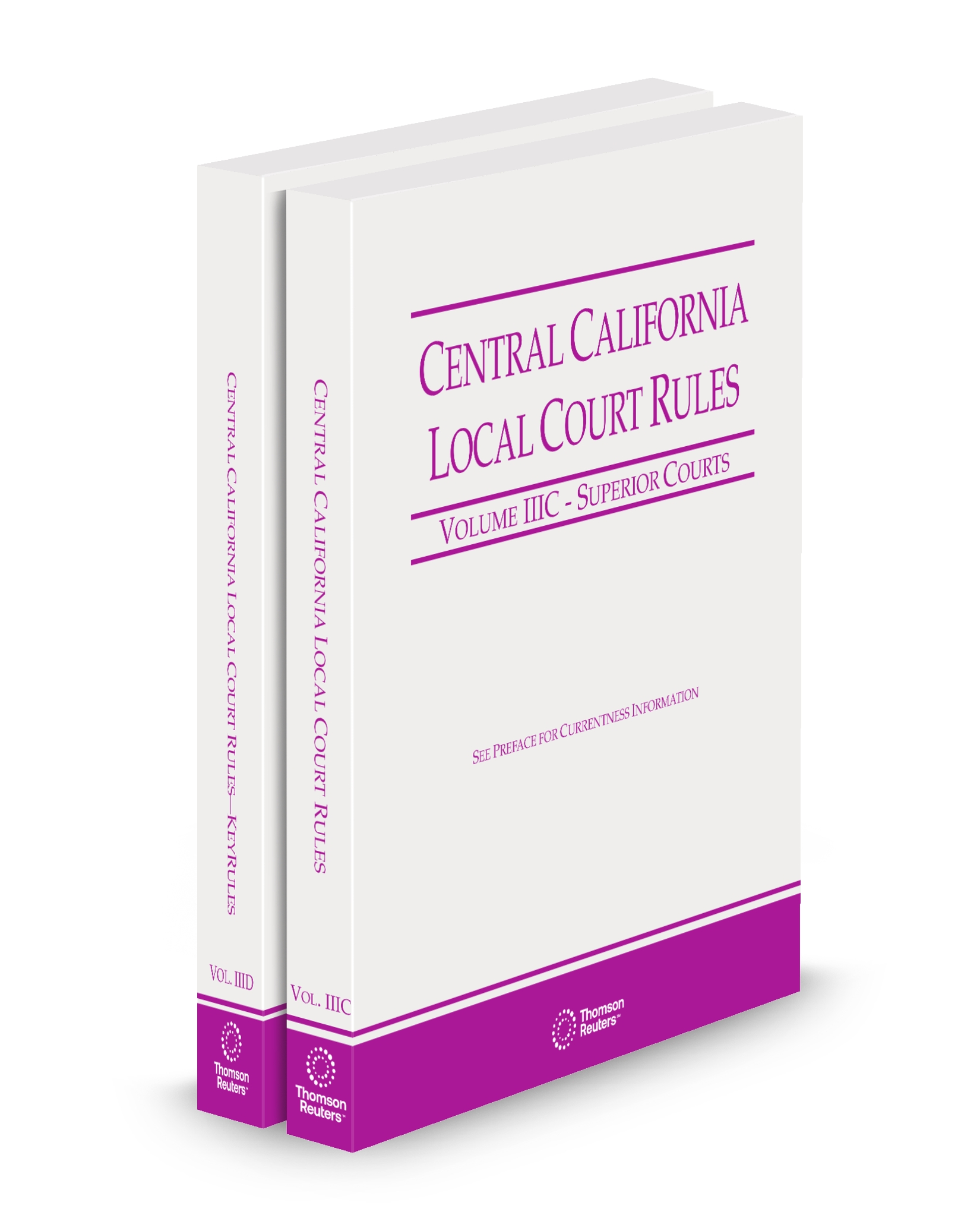 Cover of CA CENTRAL LOCAL COURT RULES AND CENTRAL KEYRULES V.IIIC-V.IIID FULL SET
