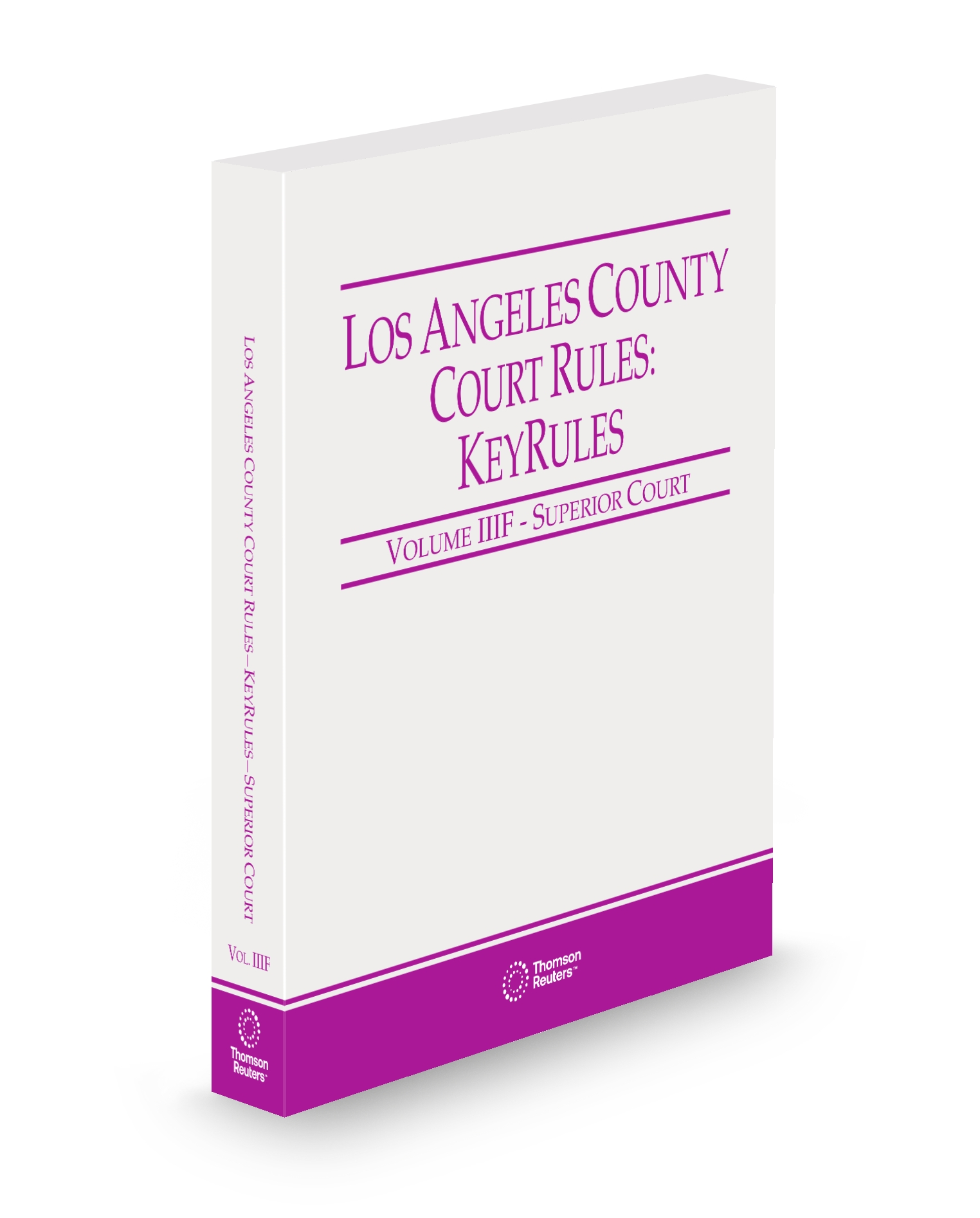 Cover of CA LOS ANGELES COUNTY COURT RULES KEYRULES LOCAL V.IIIF SUB