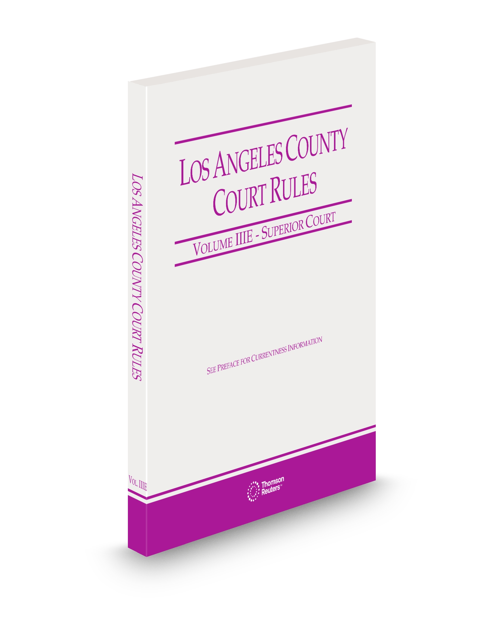 Cover of CA LOS ANGELES COUNTY COURT RULES V.IIIE SUB