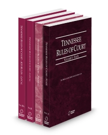 Tennessee Court Rules State, Federal,Local and Local KeyRules V.I-IIIa