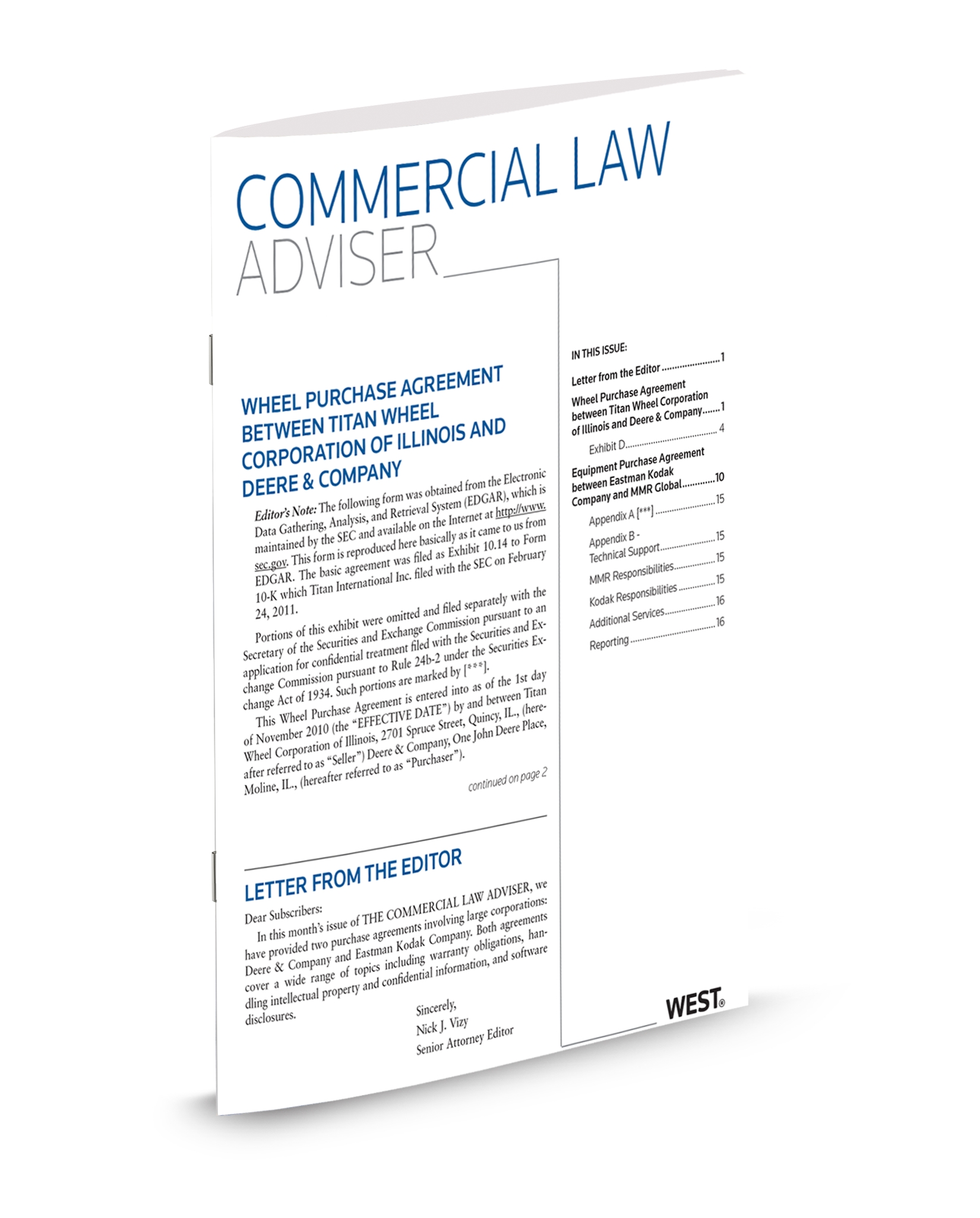 Business Laws Inc Commercial Law Adviser Newsletter, 2026 ed.