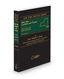 New York Landlord and Tenant Rent Control and Rent Stabilization, 2025-2026 ed.
