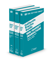 Real Property Transactions, 2025 Edition (The Rutter Group California Practice Guide)