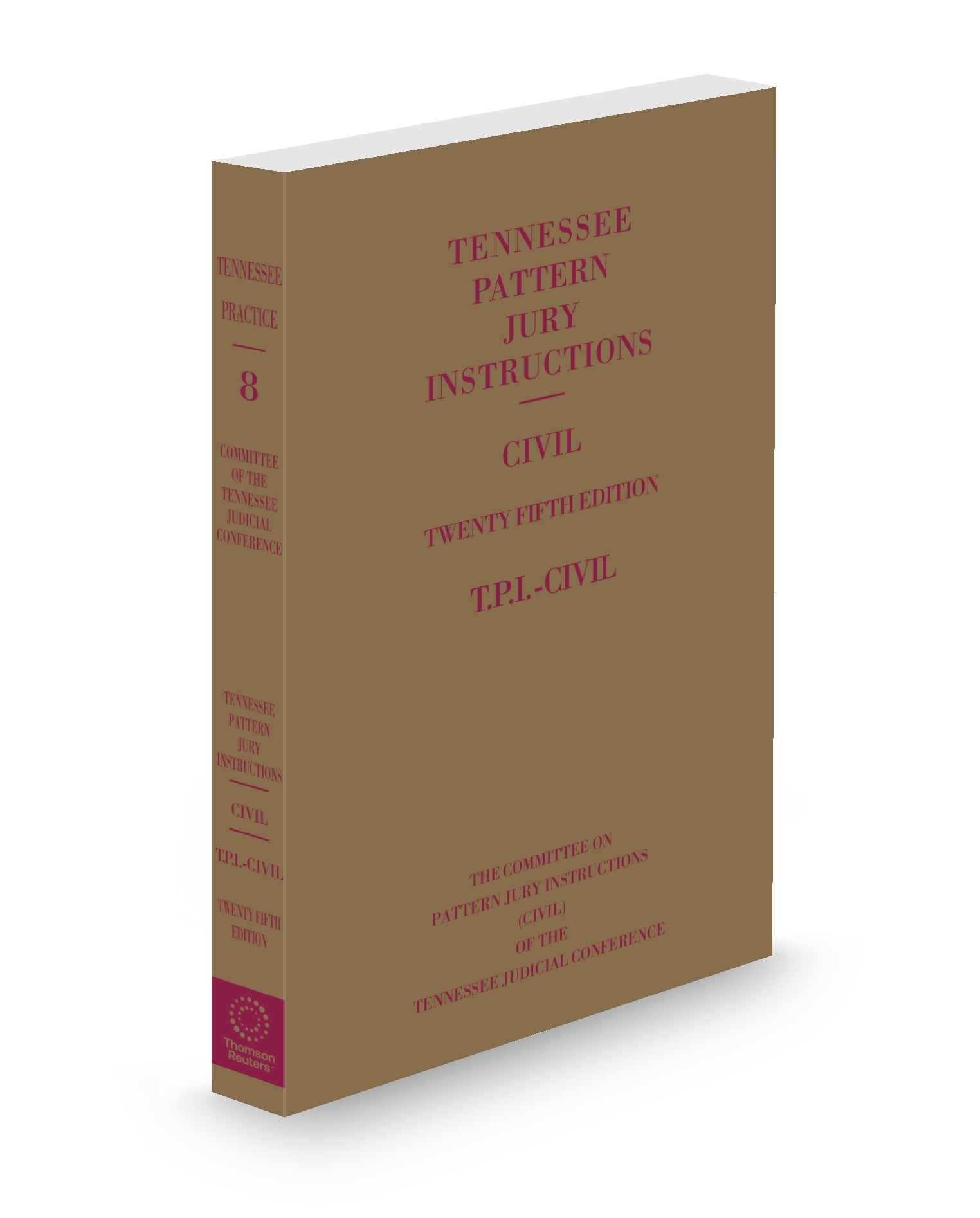 Cover of Tennessee Pattern Jury Instructions - Civil, 24th, 2025 ed. (Vol. 8, Tennessee Practice Series)