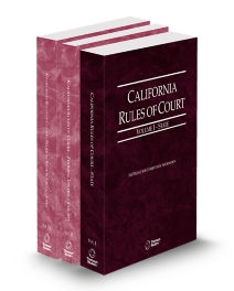 California Court Rules State and Federal District Court and Federal Bankruptcy Court S V.I To V.IIa, 2026 ed.