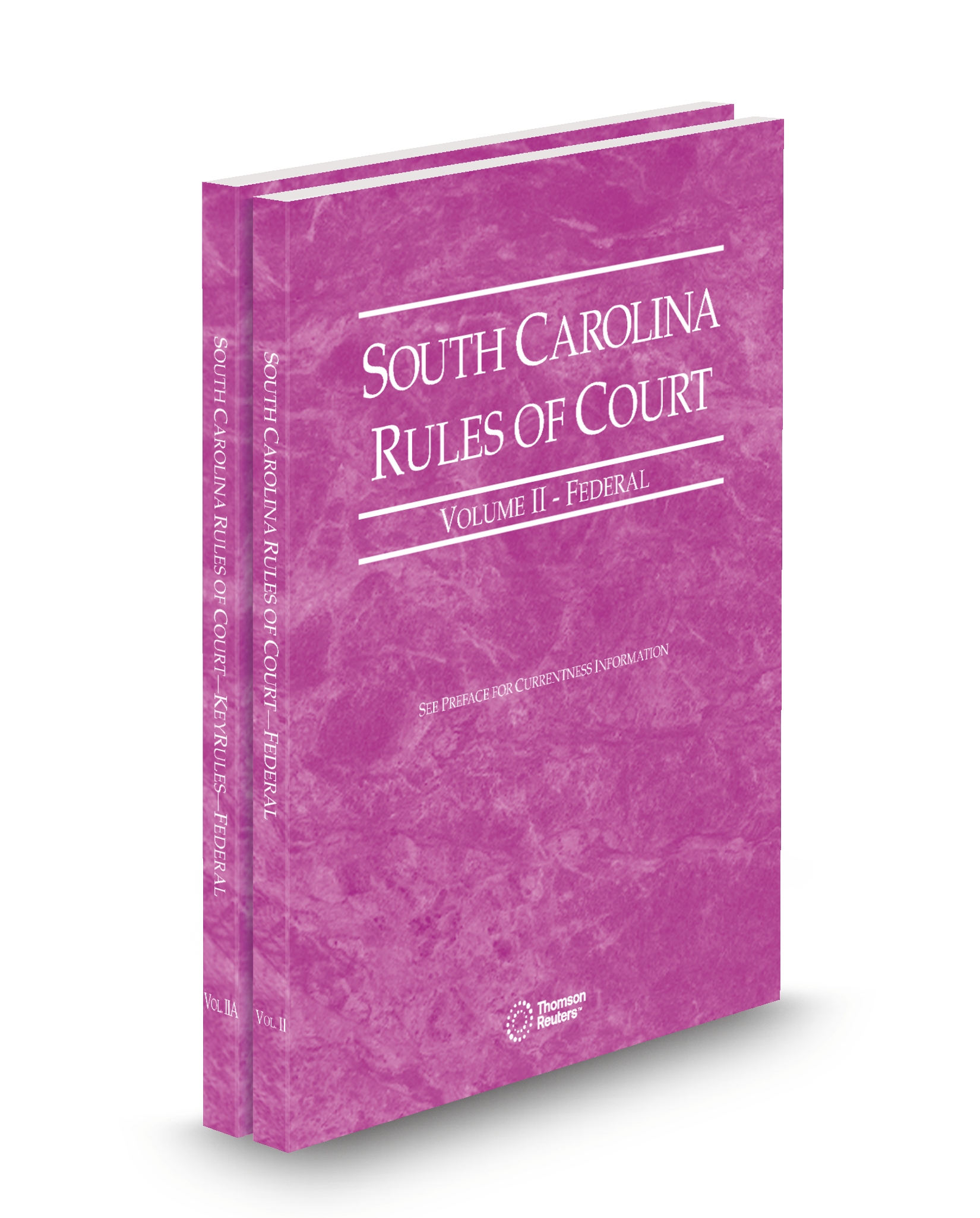 Cover of SC COURT RULES FEDERAL AND FEDERAL KEYRULES V.II AND IIA FULL SET