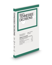 Tennessee Decisions Advance Sheets
