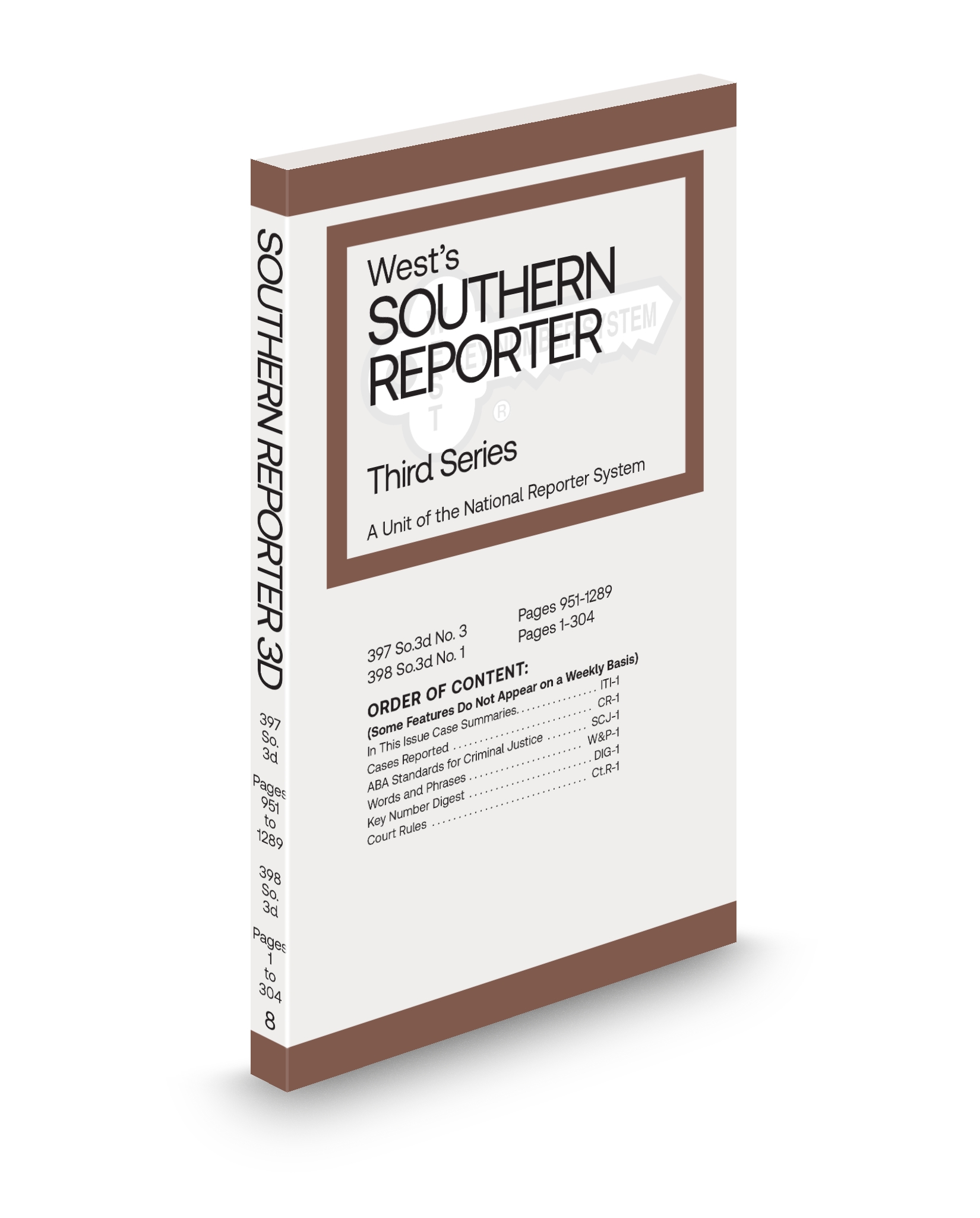 Cover of SOUTHERN REPORTER ADV SHEET FULL SET