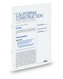 California Construction Law Reporter Newsletter