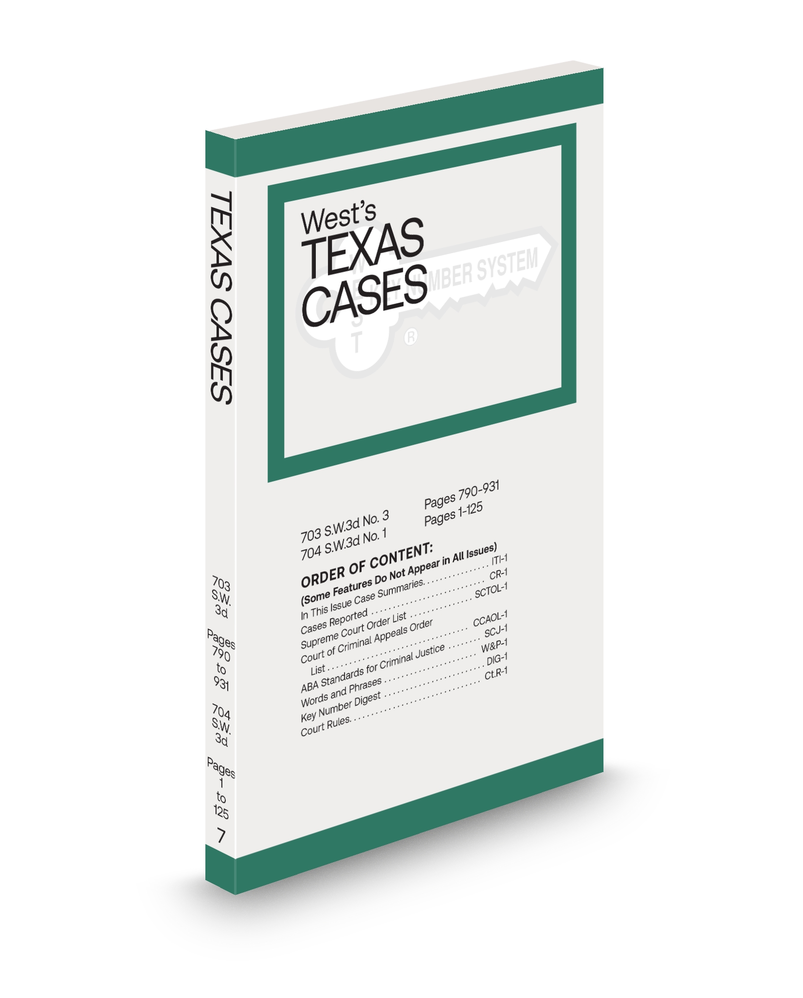 Cover of TX CASES ADV SHEET FULL SET