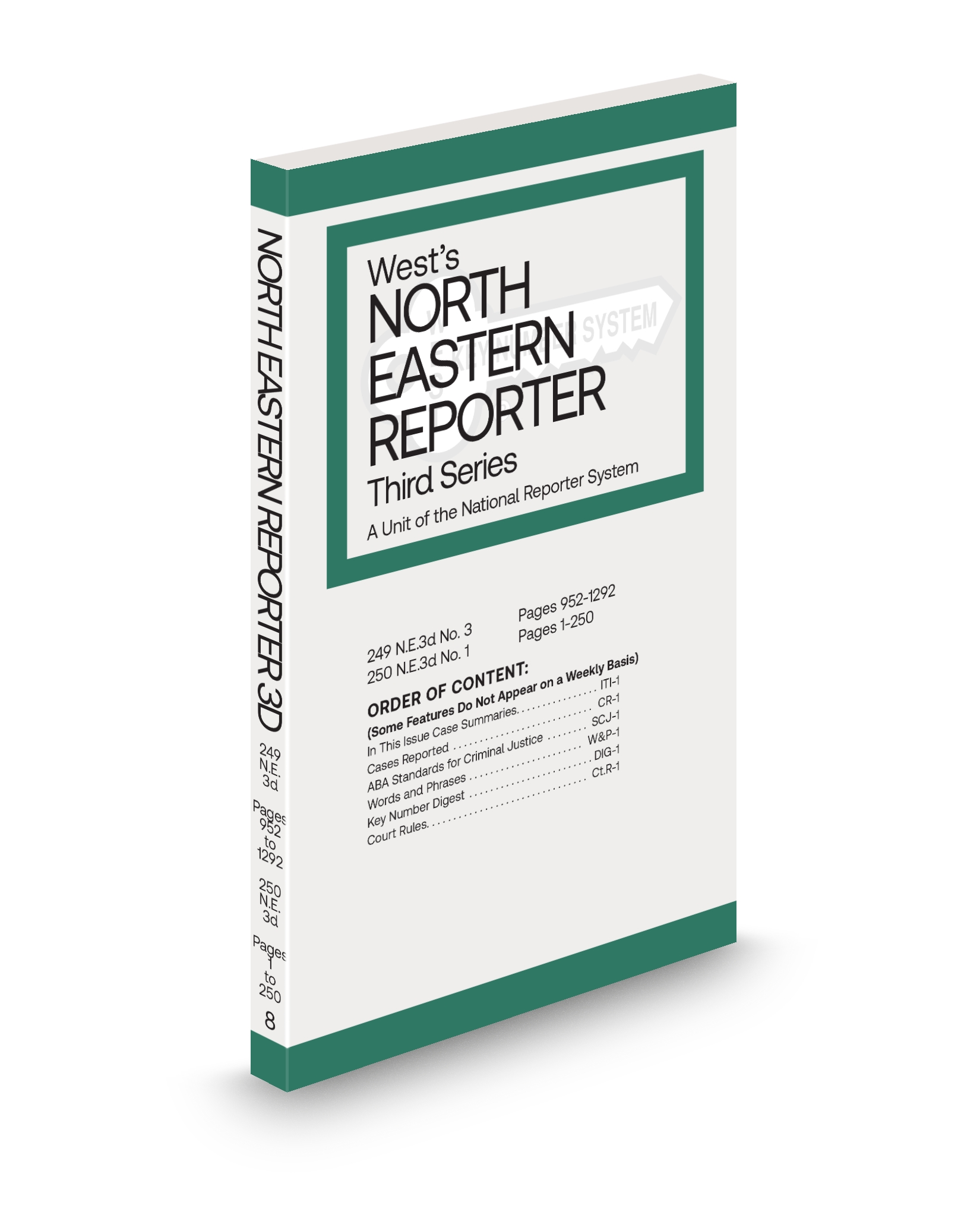Cover of NORTHEASTERN REPORTER ADV SHEET FULL SET