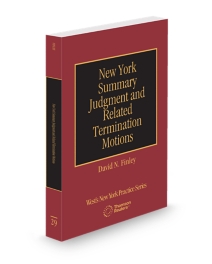 New York Practice V.29 Summary Judgement and Related Termination Motions, 2026 ed.