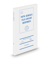 New Jersey Tax Court Reports Advance Sheets