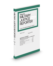 Military Justice Reporter Advance Sheets