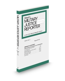 Military Justice Reporter Advance Sheets