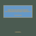 Cover of Heintzman, West and Goldsmith on Canadian Building Contracts, 5th Edition, Binder/looseleaf and eLooseleaf