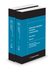 Arbitration Legislation of Ontario: A Commentary, Fifth Edition