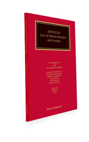 Cover of Arnould: Law of Marine Insurance and Average, 21st Edition, 1st Supplement, Paperback book