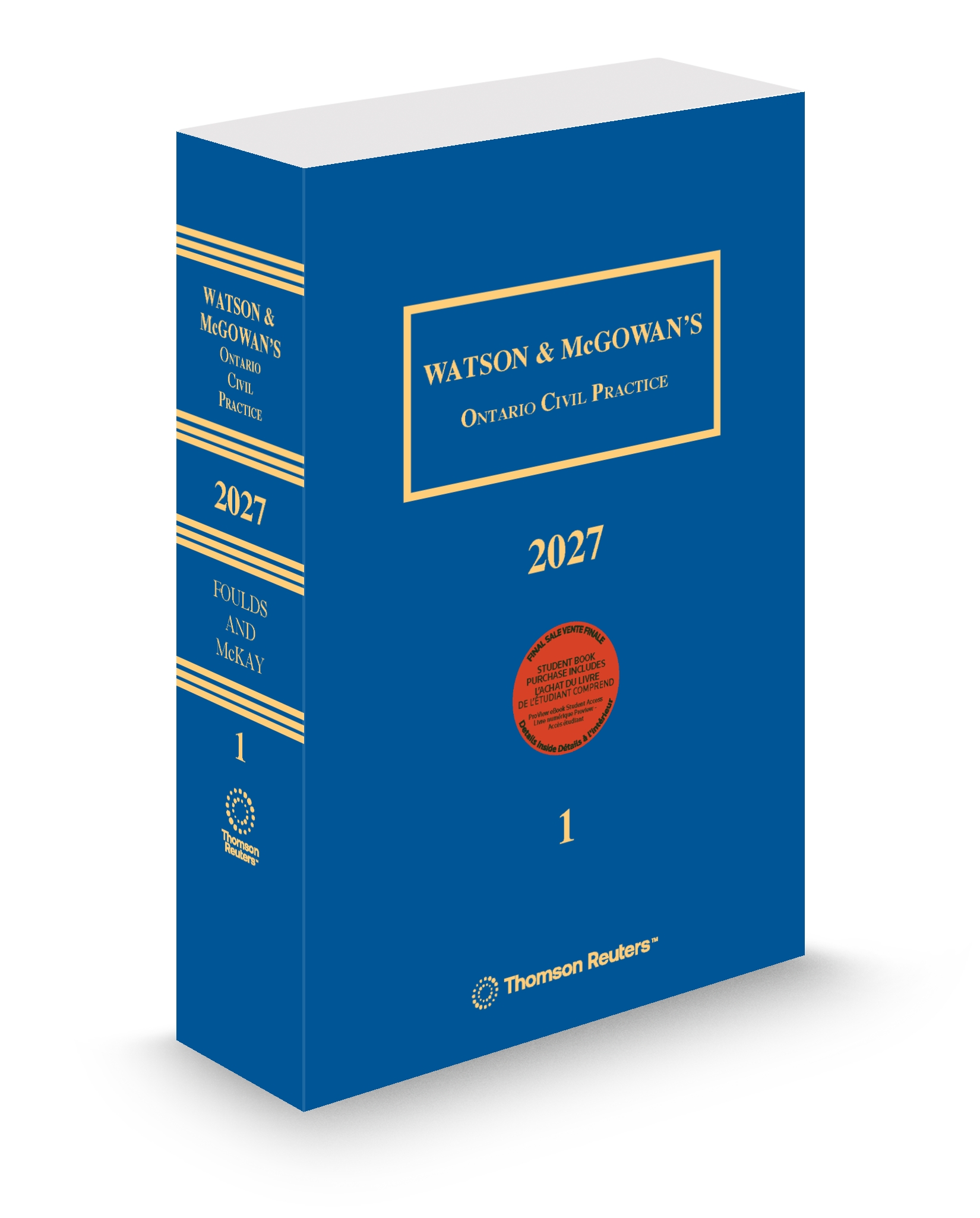 Cover of WATSON&MCGOWAN ONT CIV PR 27 Edition STPV