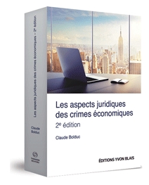 Couverture Les aspects juridiques des crimes economiques, 2e edition