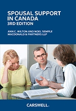 Cover of Spousal Support in Canada, 3rd Edition, Softbound book