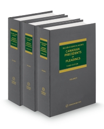 Bullen and Leake and Jacob's Canadian Precedents of Pleadings, Third Edition