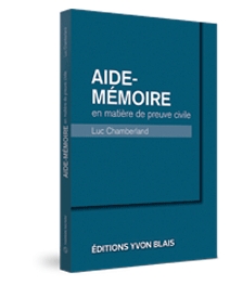 Couverture Aide-memoire en matiere de preuve civile